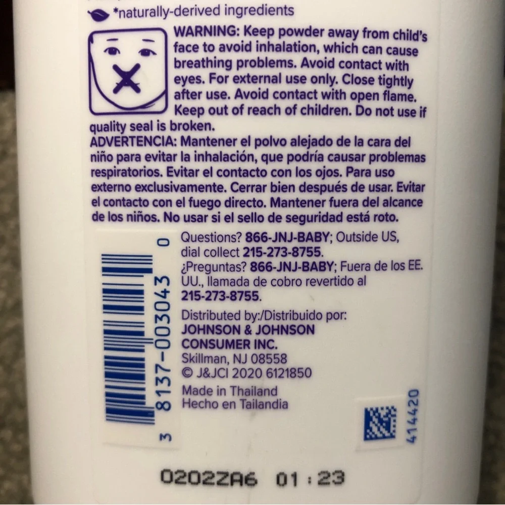 Johnson’s Lavender Powder Baby Powder Relaxing w/ Cornstarch, 22oz